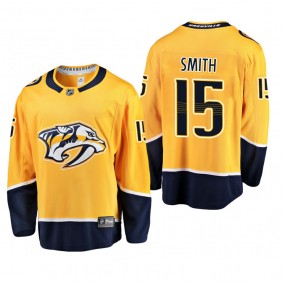 Youth Nashville Predators Craig Smith #15 Home Low-Priced Breakaway Player Gold Jersey