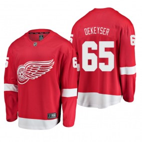 Youth Detroit Red Wings Danny DeKeyser #65 Home Low-Priced Breakaway Player Red Jersey