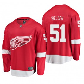 Youth Detroit Red Wings Frans Nielsen #51 Home Low-Priced Breakaway Player Red Jersey