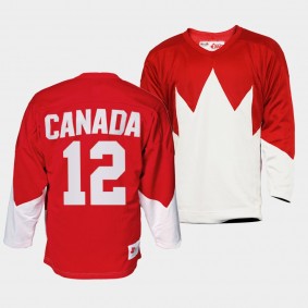 Yvan Cournoyer Canada Hockey 1972 Summit Series Red Jersey #12 Replica