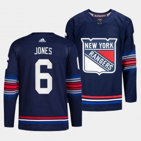 Zac Jones New York Rangers 2023-24 Alternate Navy #6 Authentic Third Jersey Men's