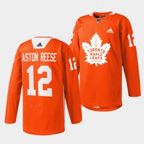 Toronto Maple Leafs Zach Aston-Reese 2022 Every Child Matters #12 Orange Jersey Warmup