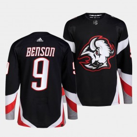 Buffalo Sabres Primegreen Zach Benson #9 Black Jersey Alternate
