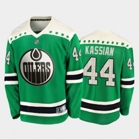 Fanatics Zack Kassian #44 Oilers 2020 St. Patrick's Day Replica Player Jersey Green